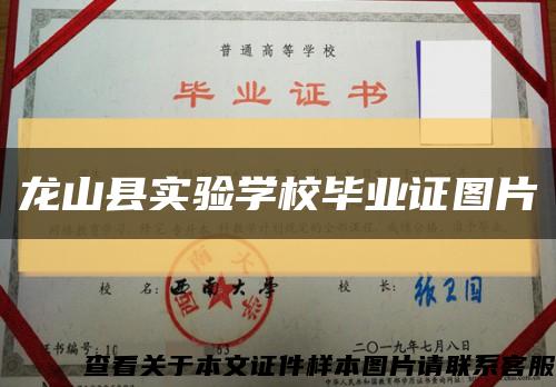 龙山县实验学校毕业证图片缩略图