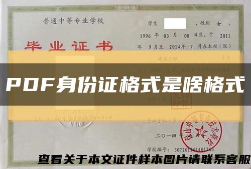 PDF身份证格式是啥格式缩略图