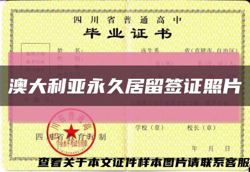 澳大利亚永久居留签证照片缩略图