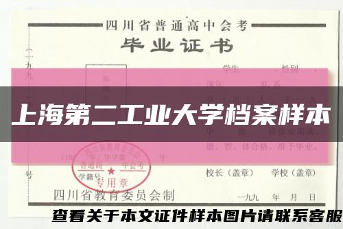 上海第二工业大学档案样本缩略图