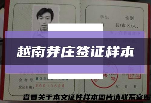 越南芽庄签证样本缩略图