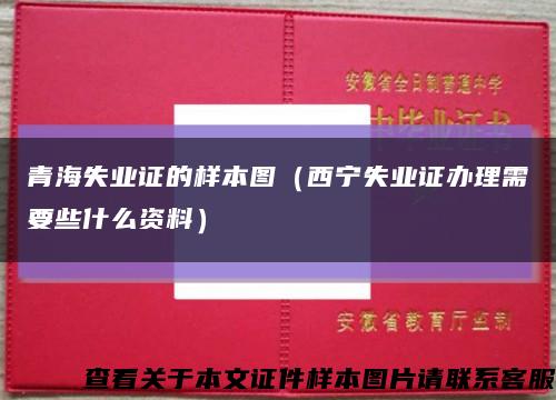 青海失业证的样本图（西宁失业证办理需要些什么资料）缩略图