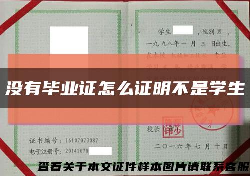 没有毕业证怎么证明不是学生缩略图