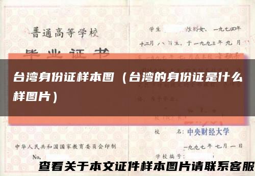 台湾身份证样本图（台湾的身份证是什么样图片）缩略图