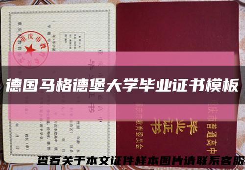 德国马格德堡大学毕业证书模板缩略图