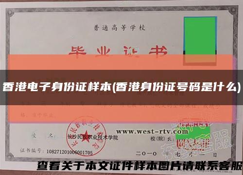 香港电子身份证样本(香港身份证号码是什么)缩略图
