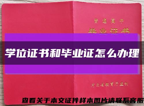 学位证书和毕业证怎么办理缩略图