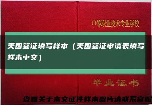 美国签证填写样本（美国签证申请表填写样本中文）缩略图