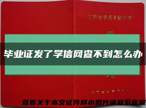 毕业证发了学信网查不到怎么办缩略图