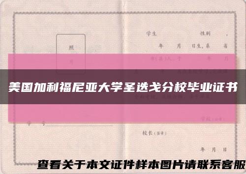 美国加利福尼亚大学圣迭戈分校毕业证书缩略图