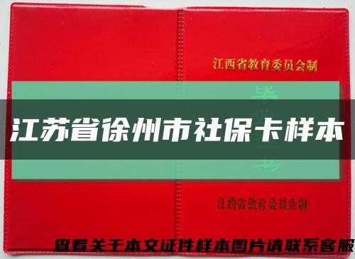江苏省徐州市社保卡样本缩略图