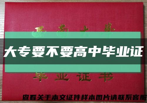 大专要不要高中毕业证缩略图