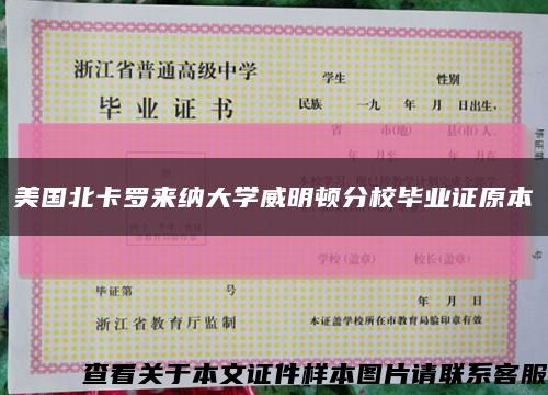 美国北卡罗来纳大学威明顿分校毕业证原本缩略图