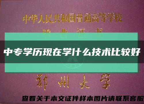 中专学历现在学什么技术比较好缩略图