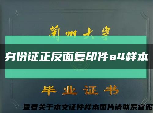 身份证正反面复印件a4样本缩略图