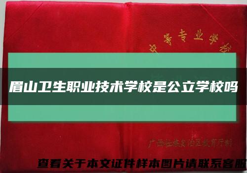 眉山卫生职业技术学校是公立学校吗缩略图