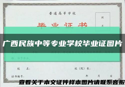 广西民族中等专业学校毕业证图片缩略图