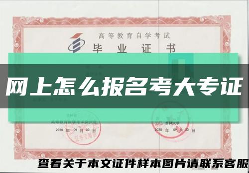 网上怎么报名考大专证缩略图