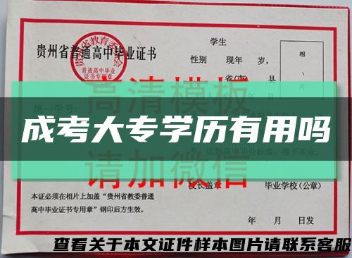 成考大专学历有用吗缩略图