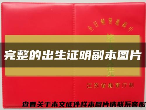 完整的出生证明副本图片缩略图