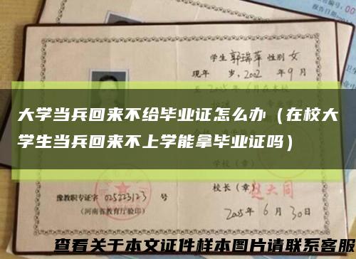 大学当兵回来不给毕业证怎么办（在校大学生当兵回来不上学能拿毕业证吗）缩略图