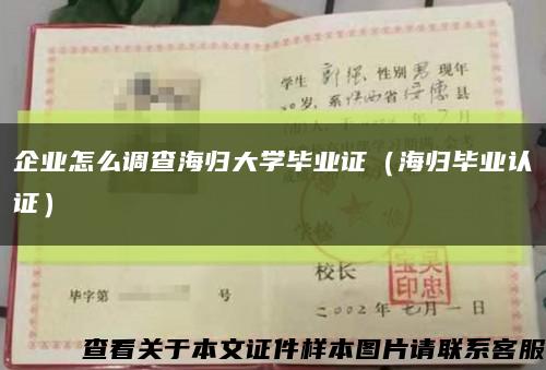 企业怎么调查海归大学毕业证（海归毕业认证）缩略图