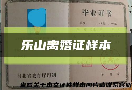 乐山离婚证样本缩略图