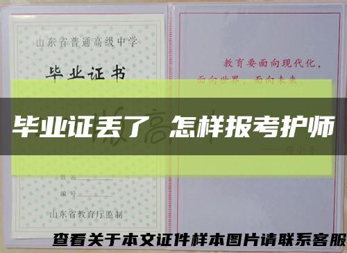 毕业证丢了 怎样报考护师缩略图