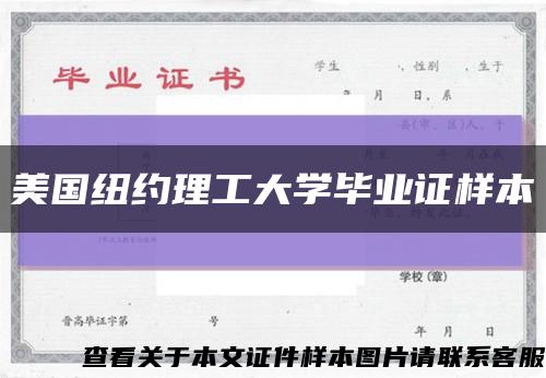 美国纽约理工大学毕业证样本缩略图