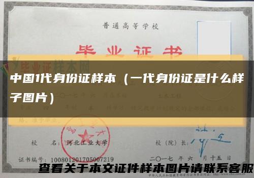 中国1代身份证样本（一代身份证是什么样子图片）缩略图