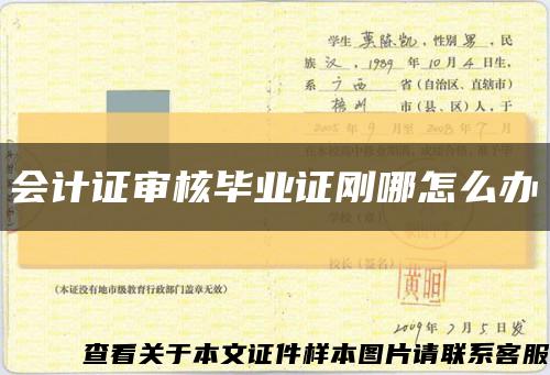 会计证审核毕业证刚哪怎么办缩略图