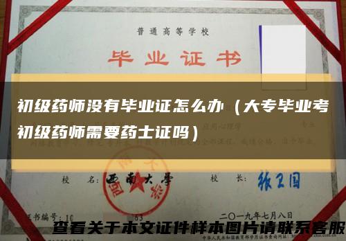 初级药师没有毕业证怎么办（大专毕业考初级药师需要药士证吗）缩略图