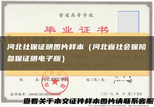 河北社保证明图片样本（河北省社会保险参保证明电子版）缩略图