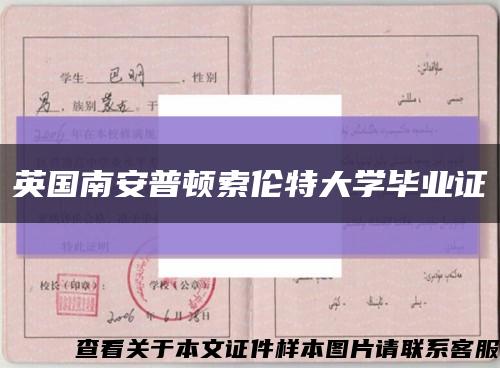 英国南安普顿索伦特大学毕业证缩略图