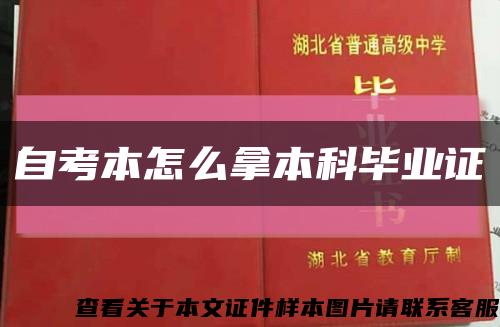 自考本怎么拿本科毕业证缩略图