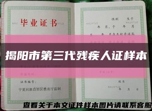 揭阳市第三代残疾人证样本缩略图
