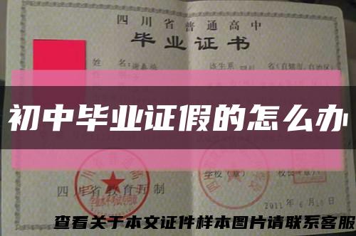初中毕业证假的怎么办缩略图