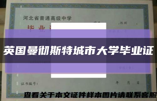 英国曼彻斯特城市大学毕业证缩略图