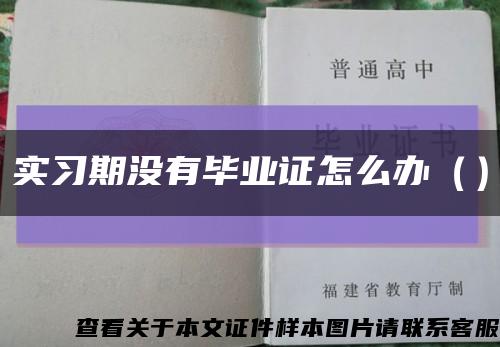 实习期没有毕业证怎么办（）缩略图