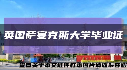 英国萨塞克斯大学毕业证缩略图