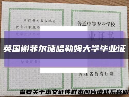 英国谢菲尔德哈勒姆大学毕业证缩略图