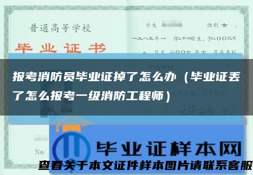 报考消防员毕业证掉了怎么办（毕业证丢了怎么报考一级消防工程师）缩略图