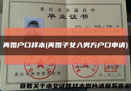 再婚户口样本(再婚子女入男方户口申请)缩略图