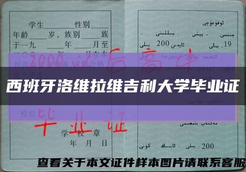 西班牙洛维拉维吉利大学毕业证缩略图