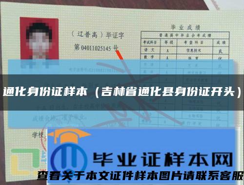 通化身份证样本（吉林省通化县身份证开头）缩略图