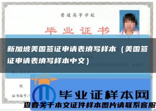 新加坡美国签证申请表填写样本（美国签证申请表填写样本中文）缩略图