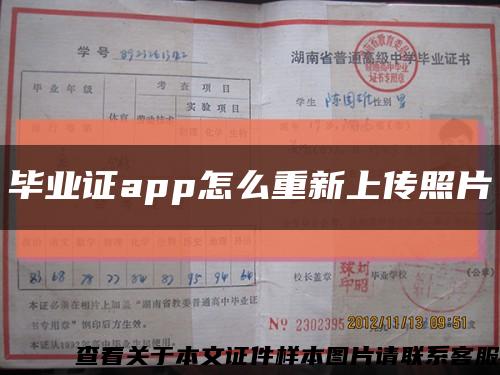 毕业证app怎么重新上传照片缩略图