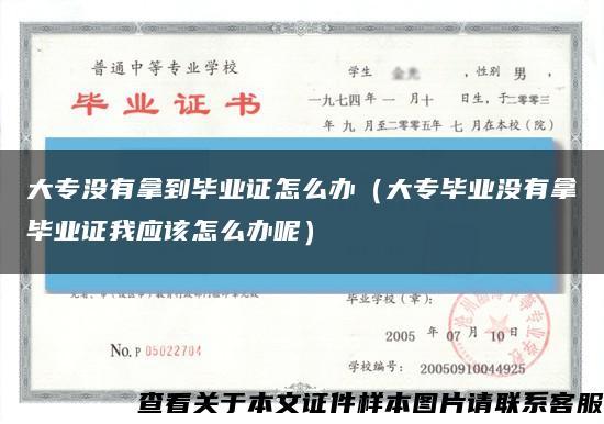 大专没有拿到毕业证怎么办（大专毕业没有拿毕业证我应该怎么办呢）缩略图