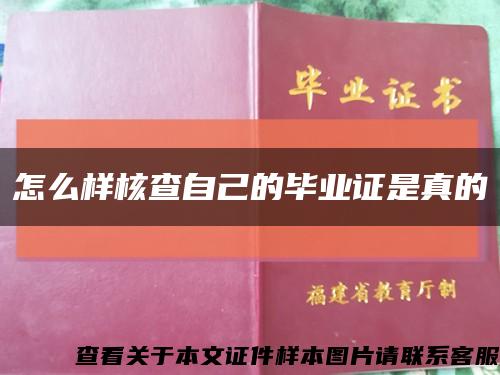 怎么样核查自己的毕业证是真的缩略图