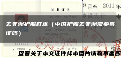 去非洲护照样本（中国护照去非洲需要签证吗）缩略图